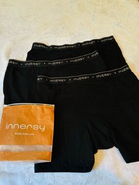 Innersy Women's Black Cotton-Blend Hipster Briefs - 3 Pack